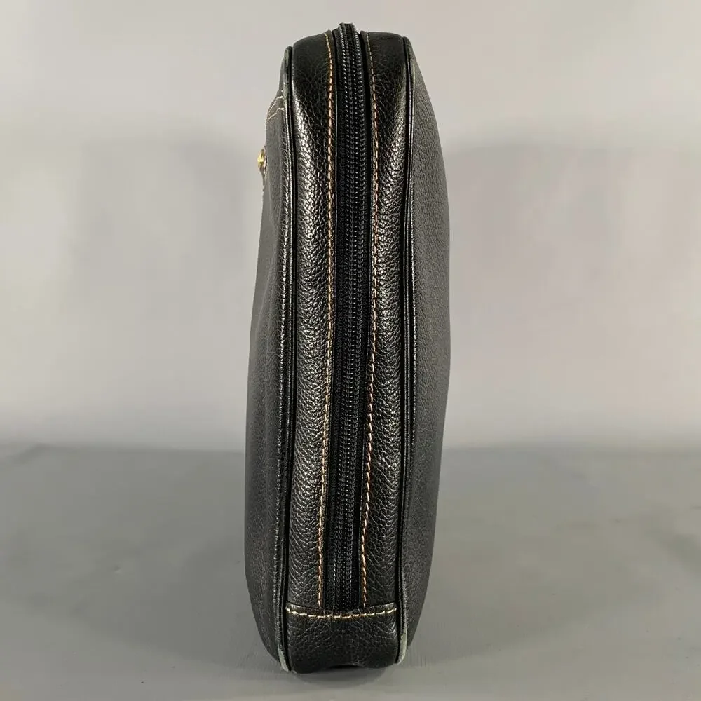 DUNHILL Black Gold Crackled Leather Bags